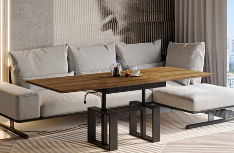 Endo-Möbel Couchtisch Empoli ausziehbar und höhenverstellbar im modernem Wohnzimmer