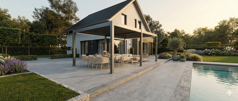 Gutroof Elektrische Pergola DELUXE PRO AUTOMATIC 3x4m LED Aluminium Taupe