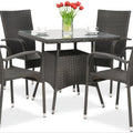 Focus Garden Gartenmöbel-Set FIESTA/LUGO 4+1 Polyrattan Braun 80x80 cm