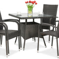 Focus Garden Gartenmöbel-Set FIESTA/LUGO 4+1 Polyrattan Braun 80x80 cm
