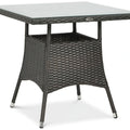 Focus Garden Gartenmöbel-Set FIESTA/LUGO 4+1 Polyrattan Braun 80x80 cm