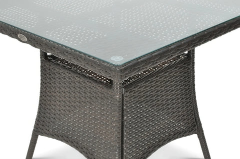 Focus Garden Gartenmöbel-Set FIESTA/LUGO 4+1 Polyrattan Braun 80x80 cm