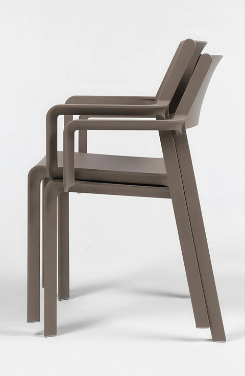 Nardi TRILL/RIO Gartenmöbel-Set 10/210 Sand – Ausziehbarer Tisch & 10 Stapelstühle