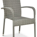 Focus Garden Gartenmöbel-Set FIESTA/LUGO 4+1 Polyrattan Grau 80x80 cm