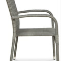 Focus Garden Gartenmöbel-Set FIESTA/LUGO 4+1 Polyrattan Grau 80x80 cm