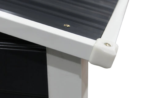 Hardmaister Metall-Gerätehaus Hudson 277 x 255 cm Anthrazit - Satteldach Gartenhaus