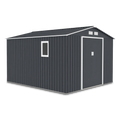 Hardmaister Gerätehaus Hudson 277x319 cm Anthrazit - Metall Geräteschuppen 8.25 m²