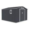 Hardmaister Gerätehaus Hudson 277x319 cm Anthrazit - Metall Geräteschuppen 8.25 m²