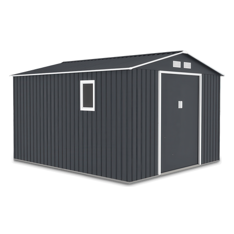 Hardmaister Gerätehaus Hudson 277x319 cm Anthrazit - Metall Geräteschuppen 8.25 m²