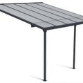 Hardmaister Alu Carport Atlanta 3,1x3m Kaltgrau Terrassenüberdachung Polycarbonat