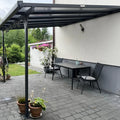 Hardmaister Carport Atlanta 3,7x3m Kaltgrau Terrassenüberdachung aus Aluminium und Polycarbonat