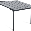Hardmaister Carport Atlanta 3,7x3m Kaltgrau Terrassenüberdachung aus Aluminium und Polycarbonat