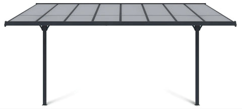 Hardmaister Carport & Terrassenüberdachung Atlanta 4,4x3m Kaltgrau Alu Polycarbonat