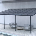 Hardmaister Carport Atlanta 3x5m Kaltgrau Terrassenüberdachung aus Aluminium & Polycarbonat