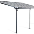 Hardmaister Carport Atlanta 3x5m Kaltgrau Terrassenüberdachung aus Aluminium & Polycarbonat
