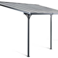 Hardmaister Carport Atlanta 3x5m Kaltgrau Terrassenüberdachung aus Aluminium & Polycarbonat