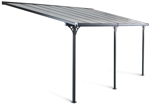 Hardmaister Carport Atlanta 3x5m Kaltgrau Terrassenüberdachung aus Aluminium & Polycarbonat