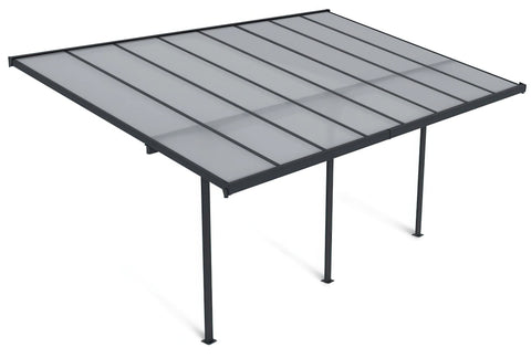 Hardmaister Carport Atlanta 3x5m Kaltgrau Terrassenüberdachung aus Aluminium & Polycarbonat