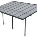 Hardmaister Carport Atlanta 3x5m Kaltgrau Terrassenüberdachung aus Aluminium & Polycarbonat