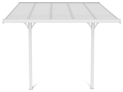 Hardmaister Atlanta 3,1x3m Weiß Alu Terrassenüberdachung Carport Polycarbonat