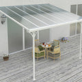 Hardmaister Atlanta 4,4x3m Weiß Alu Carport Terrassenüberdachung Polycarbonat