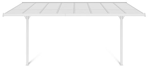 Hardmaister Atlanta 4,4x3m Weiß Alu Carport Terrassenüberdachung Polycarbonat