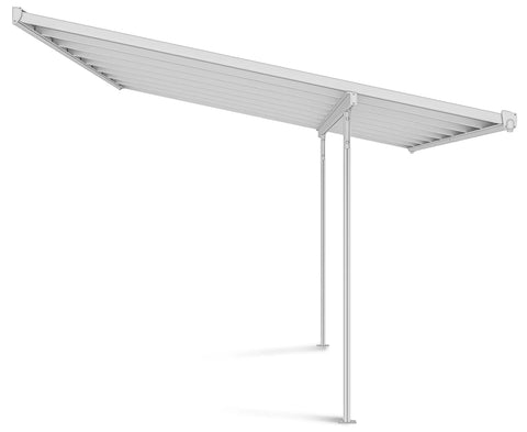 Hardmaister Atlanta 4,4x3m Weiß Alu Carport Terrassenüberdachung Polycarbonat