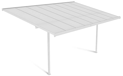 Hardmaister Atlanta 4,4x3m Weiß Alu Carport Terrassenüberdachung Polycarbonat