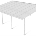 Hardmaister Carport Atlanta 3x5m Weiß - Aluminium Terrassenüberdachung mit Polycarbonat-Dach
