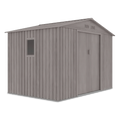 Hardmaister Metall Gerätehaus Hudson 277x191 cm Grau-Eiche Satteldach Gartenschuppen