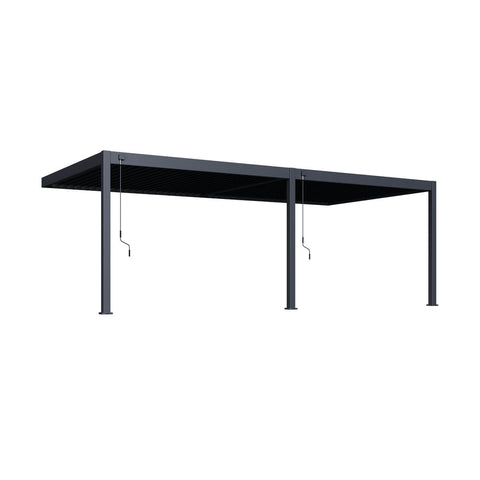 Gutroof Pergola "Deluxe" 3,6x7,2m - manuell, Wandmontage, Anthrazit von Gutroof bei coso-home