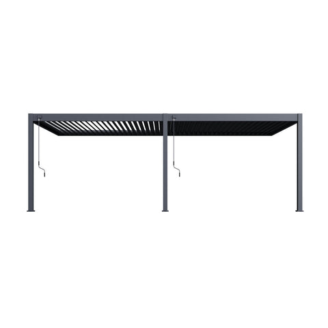 Gutroof Pergola "Deluxe" 3,6x7,2m - manuell, Wandmontage, Anthrazit von Gutroof bei coso-home