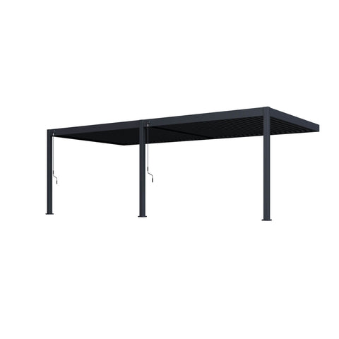 Gutroof Pergola "Deluxe" 3,6x7,2m - manuell, Wandmontage, Anthrazit von Gutroof bei coso-home
