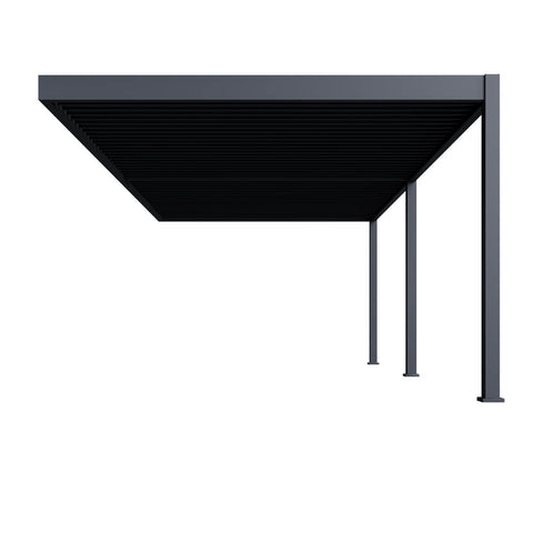 Gutroof Pergola "Deluxe" 3,6x7,2m - manuell, Wandmontage, Anthrazit von Gutroof bei coso-home