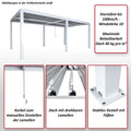 Aluminium Pergola 3x6m Anthrazit Lamellendach Wasserdicht Gartenpavillon Terrassenüberdachung