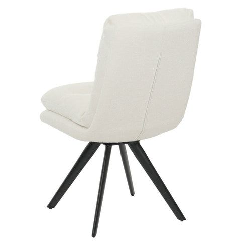 6er-Set Esszimmerstuhl G66 ohne Armlehne, weiß - boucle von HWC bei coso-home