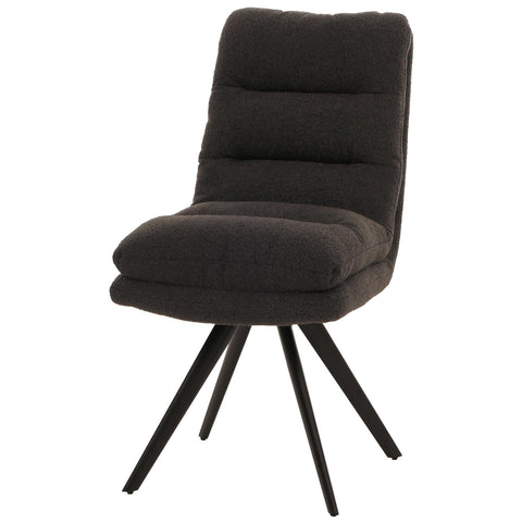 Esszimmerstuhl G66 ohne Armlehne, dunkelgrau - boucle von HWC bei coso-home