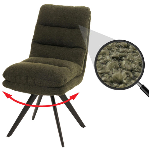 Esszimmerstuhl G66 ohne Armlehne, grün - boucle von HWC bei coso-home