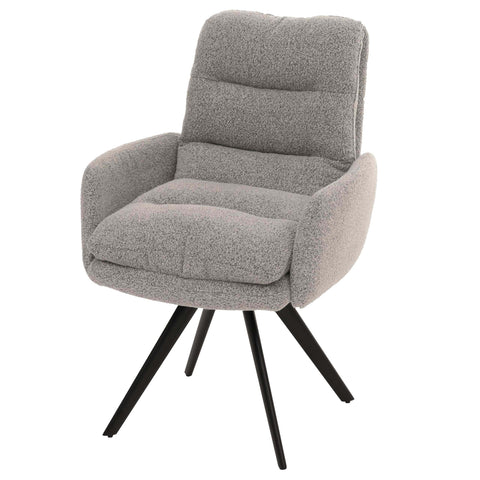 Esszimmerstuhl G66 mit Armlehne, grau - boucle von HWC bei coso-home