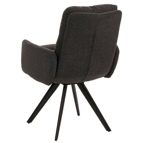 Esszimmerstuhl G66 mit Armlehne, dunkelgrau - boucle von HWC bei coso-home