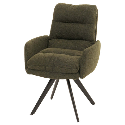 Esszimmerstuhl G66 mit Armlehne, grün - boucle von HWC bei coso-home