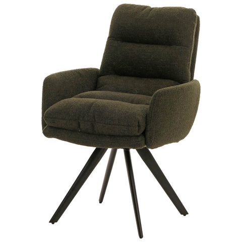 6er-Set Esszimmerstuhl G66 mit Armlehne, grün - boucle von HWC bei coso-home