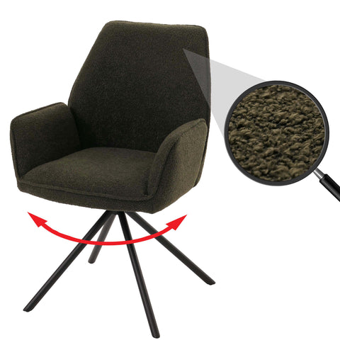 Esszimmerstuhl G67 boucle - grün von HWC bei coso-home