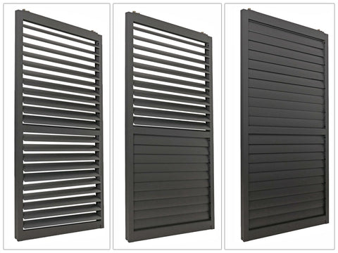 Aluminium Pergola 3x3m Anthrazit mit 6 Schiebetüren & Lamellendach | Wasserdicht & Sturmfest