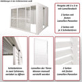 Aluminium Pergola 3x3m Anthrazit mit 6 Schiebetüren & Lamellendach | Wasserdicht & Sturmfest