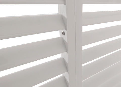 Alu Pergola 3x3m Weiß mit 6 Schiebetüren & 6 Lamellenpaneelen | Pavillon Terrassenüberdachung wetterfest