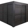 Premium Alu Pergola 3x4m Anthrazit - Lamellendach & 7 Schiebetüren Pavillon