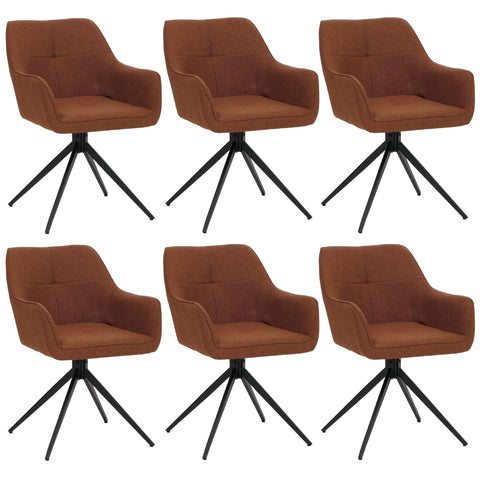 6er-Set Esszimmerstuhl O47 orange von HWC bei coso-home