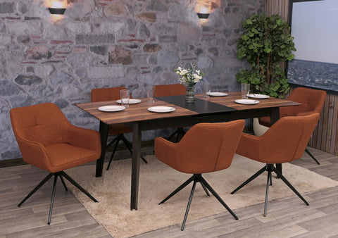 6er-Set Esszimmerstuhl O47 orange von HWC bei coso-home