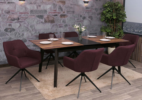 6er-Set Esszimmerstuhl O47 rot von HWC bei coso-home